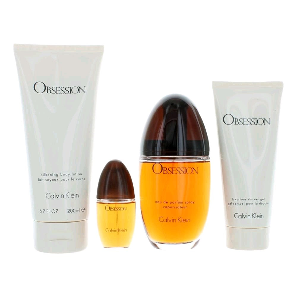 OBSESSION 4 PCS SET FOR WOMEN: 3.4 SP - dejavuperfumes, perfumes, fragrances